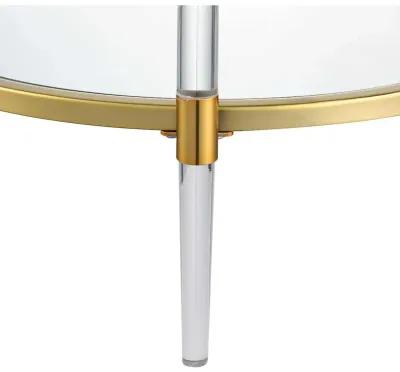 Convenience Concepts Royal Crest Acrylic Glass Coffee Table, Clear/Gold