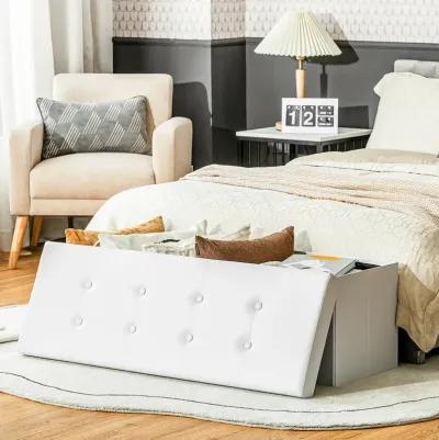 Large Folding Ottoman Storage Seat