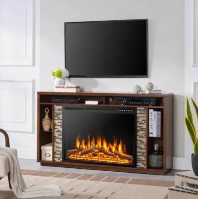 Hivvago 34/37 Inch Electric Fireplace Recessed with Adjustable Flames 34 inches