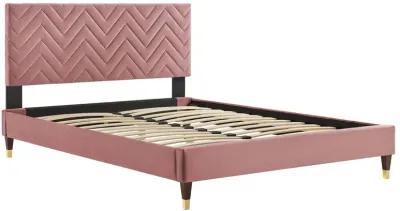 Modway - Leah Chevron Tufted Performance Velvet King Platform Bed