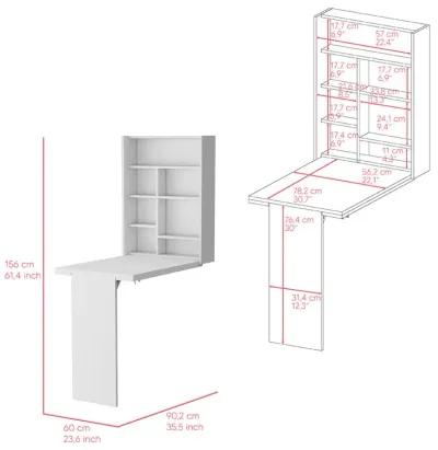 Foldable Table Tacoma, Living Room, White