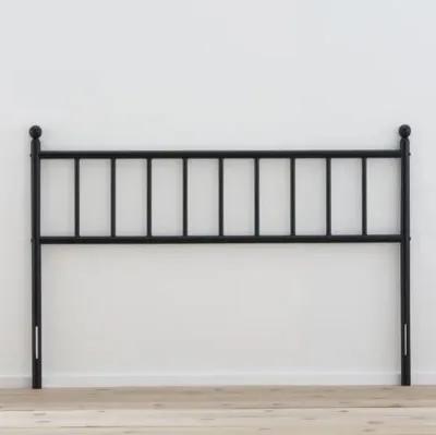 Queen size Traditional Farmhouse Headboard in Matte Black Metal Finish