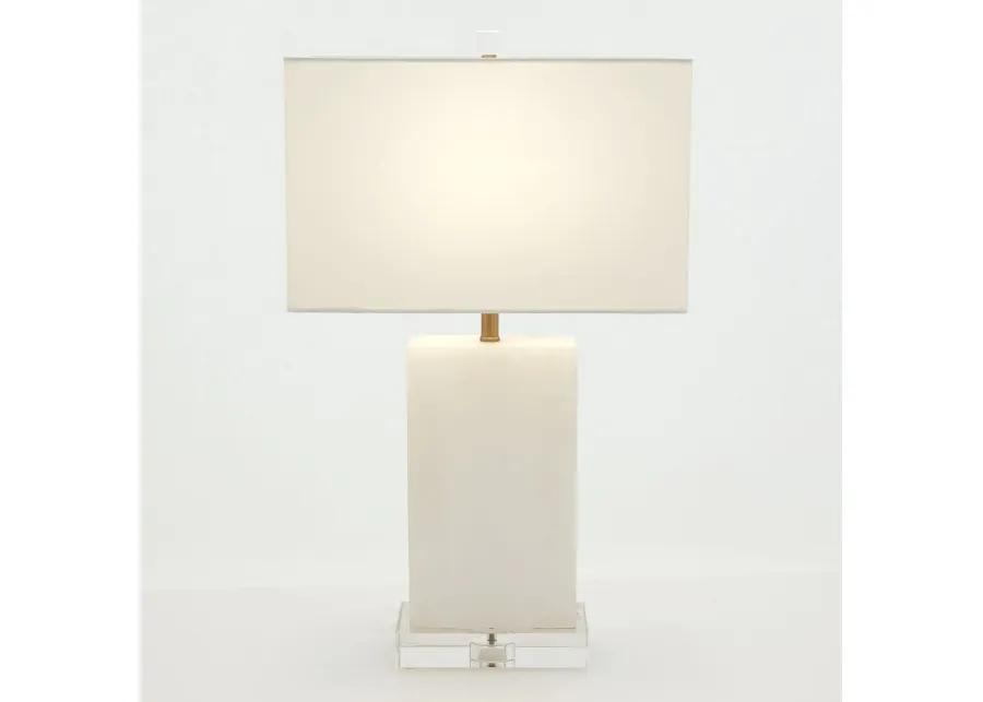 Alabaster Rectangular Table Lamp