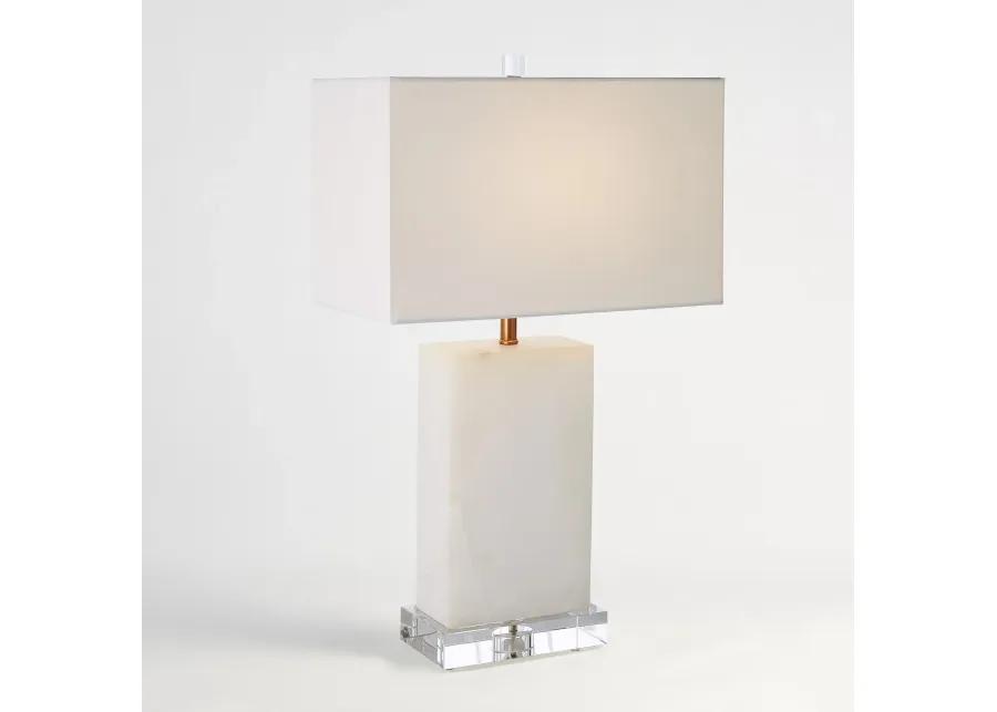 Alabaster Rectangular Table Lamp