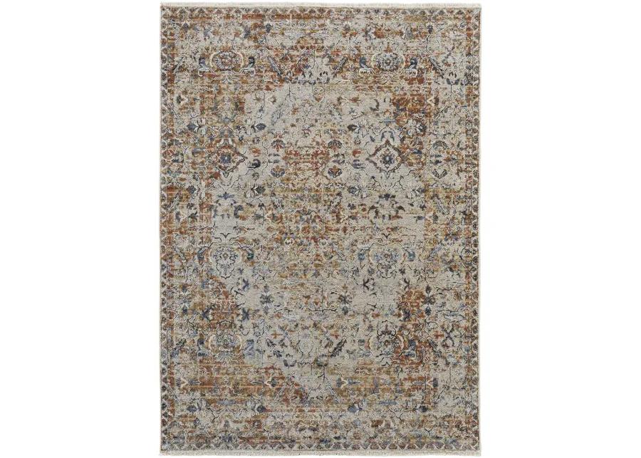 Kaia 39HVF Tan/Ivory/Orange 9'8" x 12'8" Rug