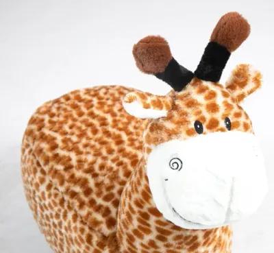 Brown Giraffe Animal Storage Ottoman