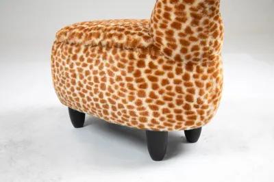 Brown Giraffe Animal Storage Ottoman