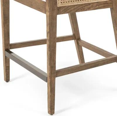 Antonia Cane Arm Counter Stool in Brown