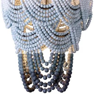 Ombre Wood Bead Chandelier