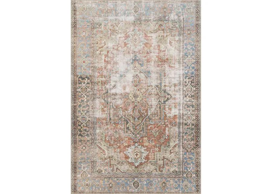 Loren LQ15 Terracotta/Sky 7'6" x 9'6" Rug