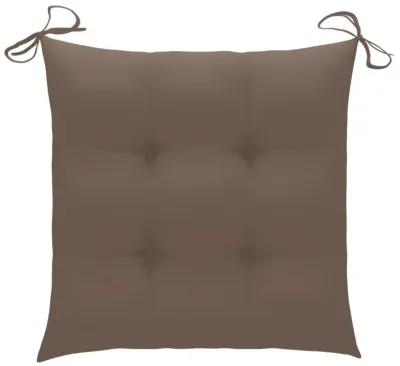 vidaXL Chair Cushions 4 pcs Taupe 19.7"x19.7"x2.8" Fabric