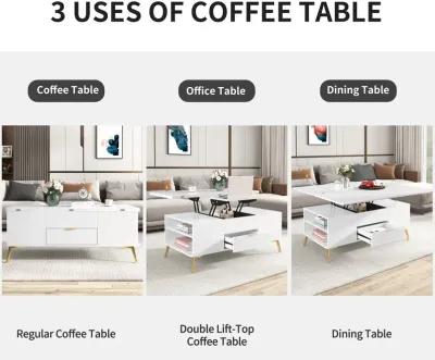 Merax Modern Lift Top Coffee Table with Drawer