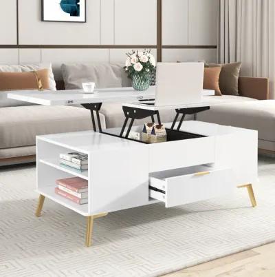 Merax Modern Lift Top Coffee Table with Drawer