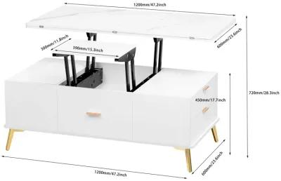 Merax Modern Lift Top Coffee Table with Drawer