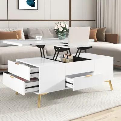 Merax Modern Lift Top Coffee Table with Drawer