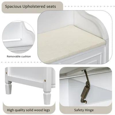 Merax Multifunctional Storage Bench with Safety Hinge