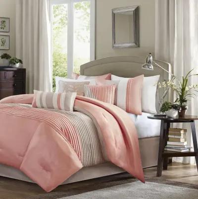 Belen Kox 100% Polyester Pieced Pleated 7pcs Comforter Set, Belen Kox