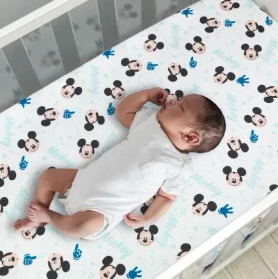 Lambs & Ivy Disney Baby Forever Mickey Mouse 3-Piece Blue Crib Bedding Set