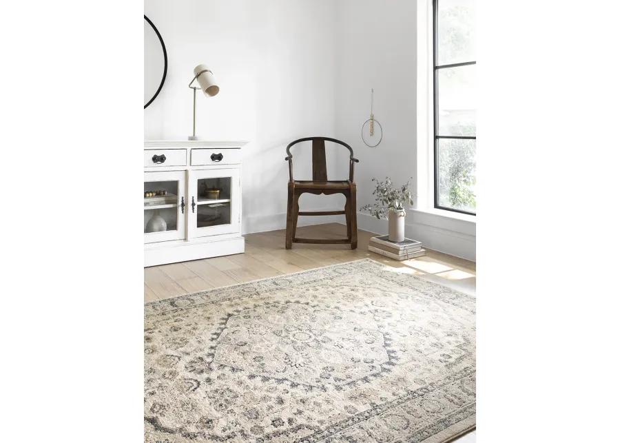 Teagan TEA01 Natural/Light Grey 3'4" x 5'7" Rug