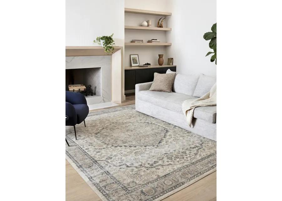 Teagan TEA01 Natural/Light Grey 3'4" x 5'7" Rug