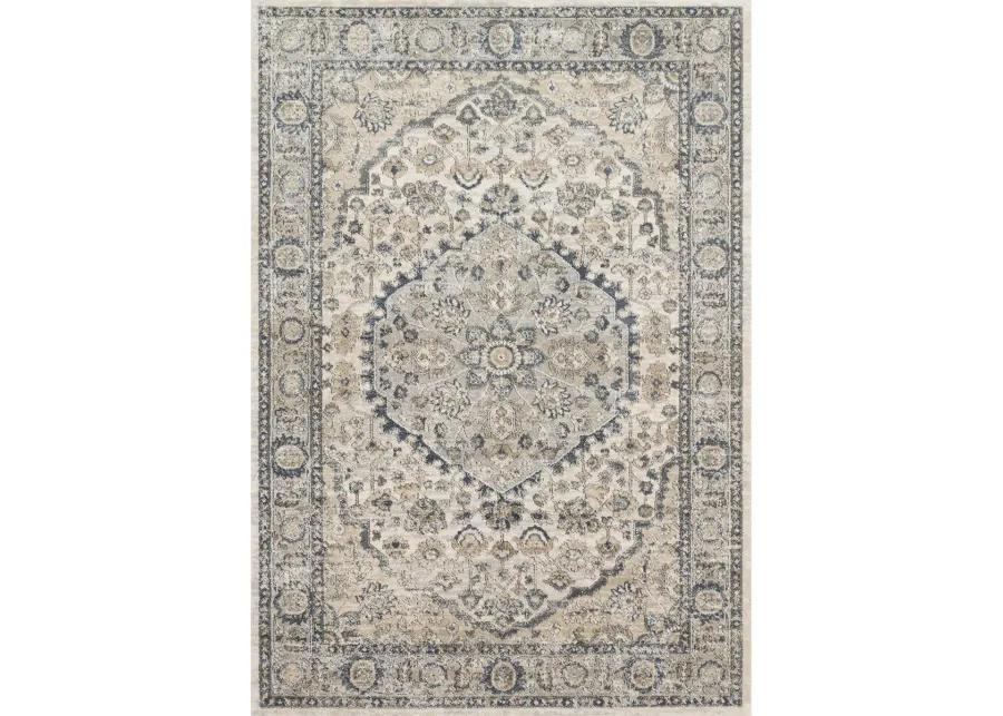 Teagan TEA01 Natural/Light Grey 3'4" x 5'7" Rug