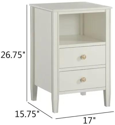 Comfort Pointe Winsley 2-drawer storage Nightstand - Antique White