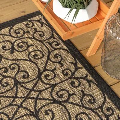 Madrid Vintage Filigree Textured Weave Indoor/Outdoor Area Rug