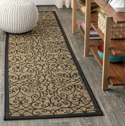 Madrid Vintage Filigree Textured Weave Indoor/Outdoor Area Rug