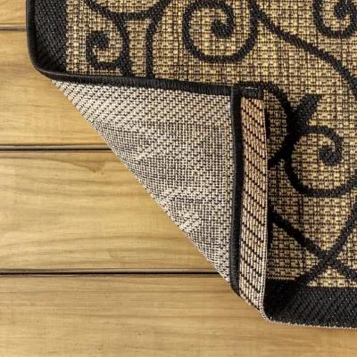 Madrid Vintage Filigree Textured Weave Indoor/Outdoor Area Rug