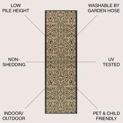 Madrid Vintage Filigree Textured Weave Indoor/Outdoor Area Rug