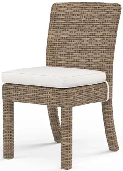 Havana Armless Dining Chair in Canvas Flax w/ Self Welt