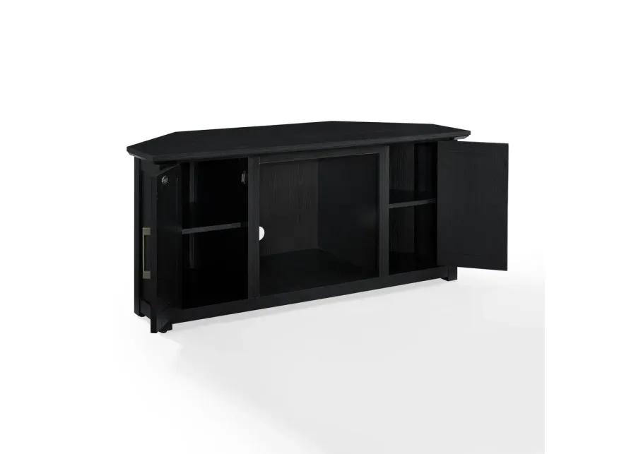 Camden 48" Corner Tv Stand W/Fireplace Black