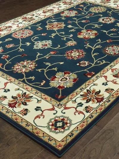 Kashan 9'10" x 12'10" Navy Rug