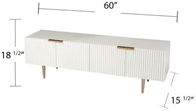 Bloomington Media Console in White