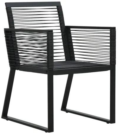 vidaXL Garden Chairs 2 pcs Black PVC Rattan