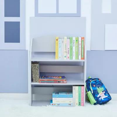 Fantasy Fields - Plain Kids  3  Shelf Bookcase - Grey