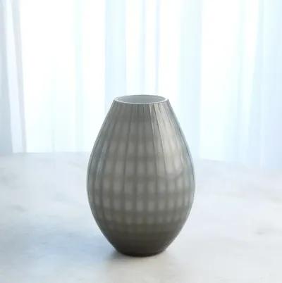 Cased Glass Grid Vase-Small