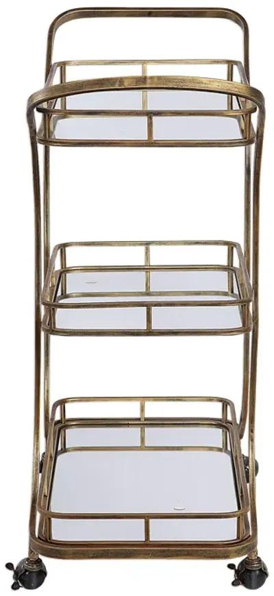 Uttermost Stassi Gold Serving Cart