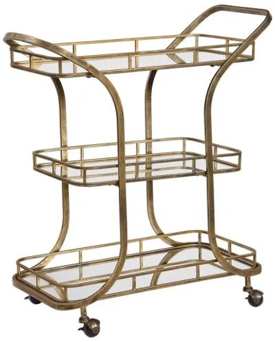 Uttermost Stassi Gold Serving Cart