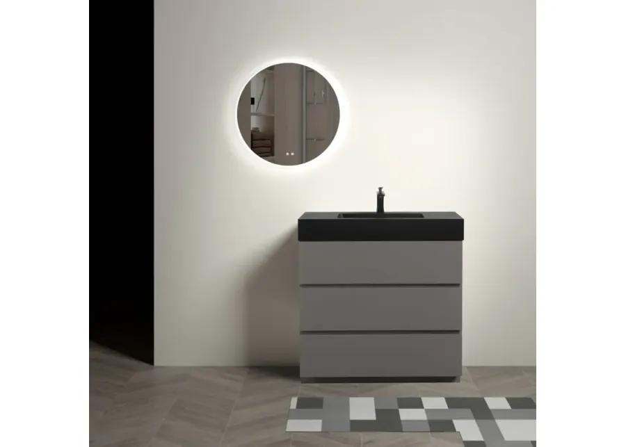 Alice 36" Gray Bathroom Vanity With Large Storage