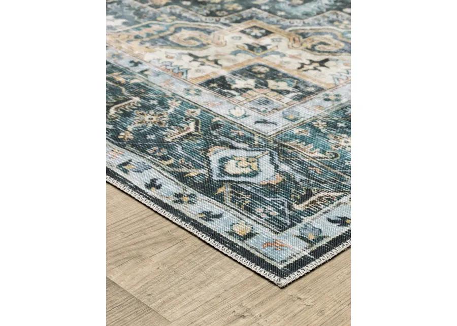 Charleston 2' x 8' Blue Rug