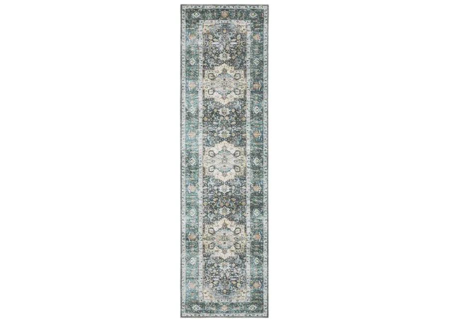 Charleston 2' x 8' Blue Rug