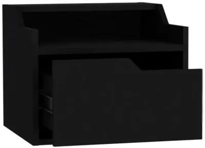 Floating Nightstand Chester, Bedroom, Black