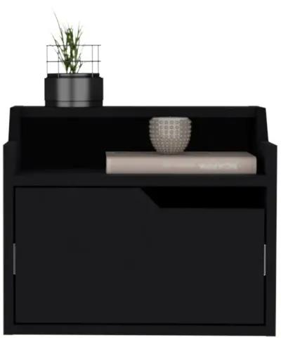 Floating Nightstand Chester, Bedroom, Black