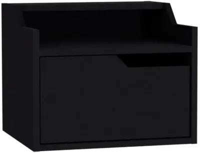 Floating Nightstand Chester, Bedroom, Black