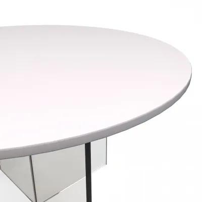 LeisureMod Valore Collection Acrylic Coffe Table With White Top