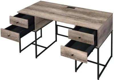 Desirre Desk, Rustic Oak & Black 92640