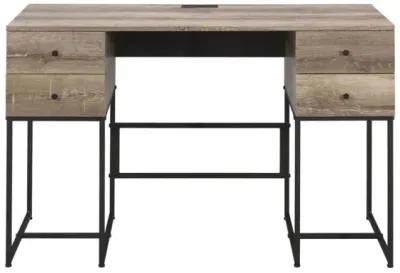 Desirre Desk, Rustic Oak & Black 92640