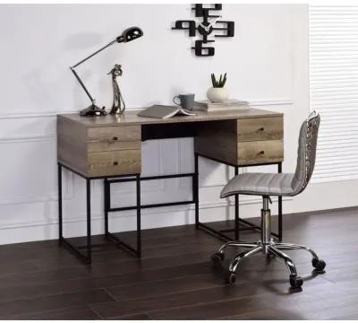 Desirre Desk, Rustic Oak & Black 92640