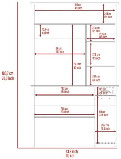 Xalo 180 Compu Hutch Desk